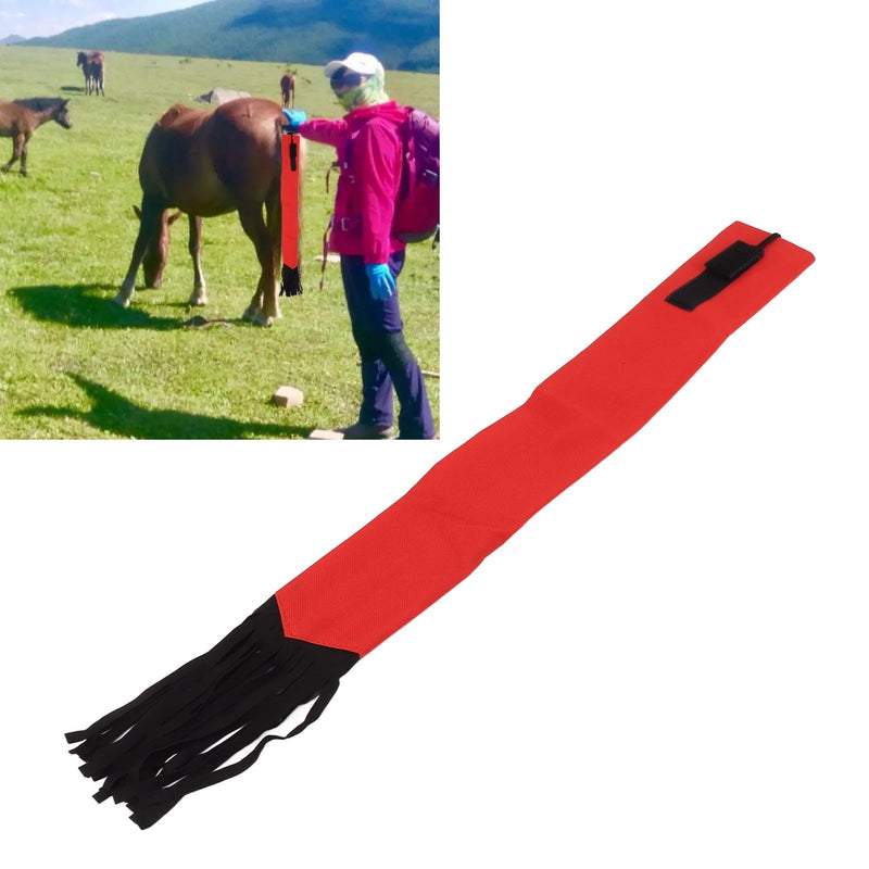 Horse Tail Bag, Non Woven Fabric Horse Tail Guard with Fringe, Protects Tail and Keeps Tail Clean, Anti Bite Anti Dirt Horsetail Protector, Horse Grooming Supplies Red - BeesActive Australia