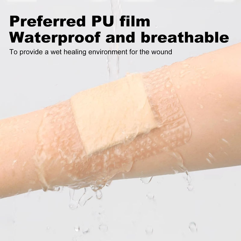 Silicone Foam Dressing 3x3 Gentle Border, Super Absorbent Wound Dressing, Bed Sore Patches, Waterproof Silicone Bandages for Wounds Care, Self Adhesive Pressure Sore Pads (30) 30 - BeesActive Australia