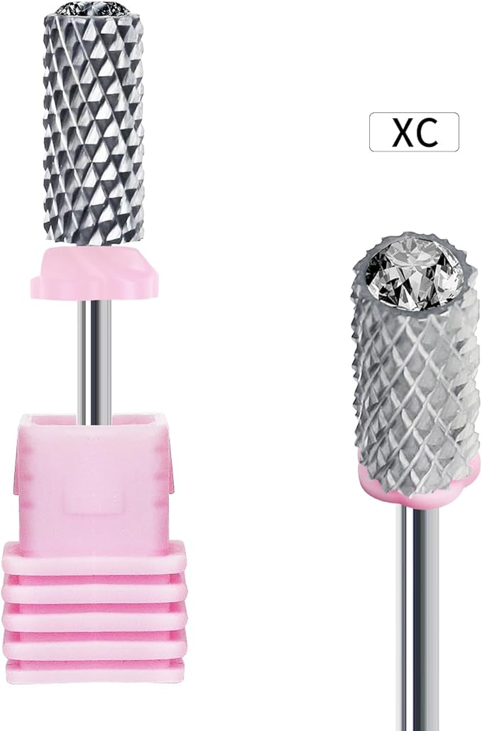 Nail Bit with Crystal Stone, Silver Bit, 5 Sizes QT-152 (Black, XC) - BeesActive Australia