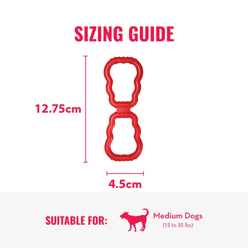 KONG Tug Toy - Dog Supplies for Tug of War - Natural Rubber Dog Toy for Outdoor & Indoor Playtime - for Medium/Large Dogs