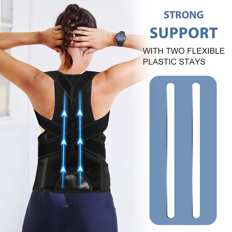 Back Brace Posture Corrector for Women and Men - Adjustable Posture Back Brace for Upper and Lower Back Pain Relief - Improve Back Posture and Lumbar Support,XX-Large(Waist:42-48 Inches) XX-Large(42-48 Inches) - BeesActive Australia