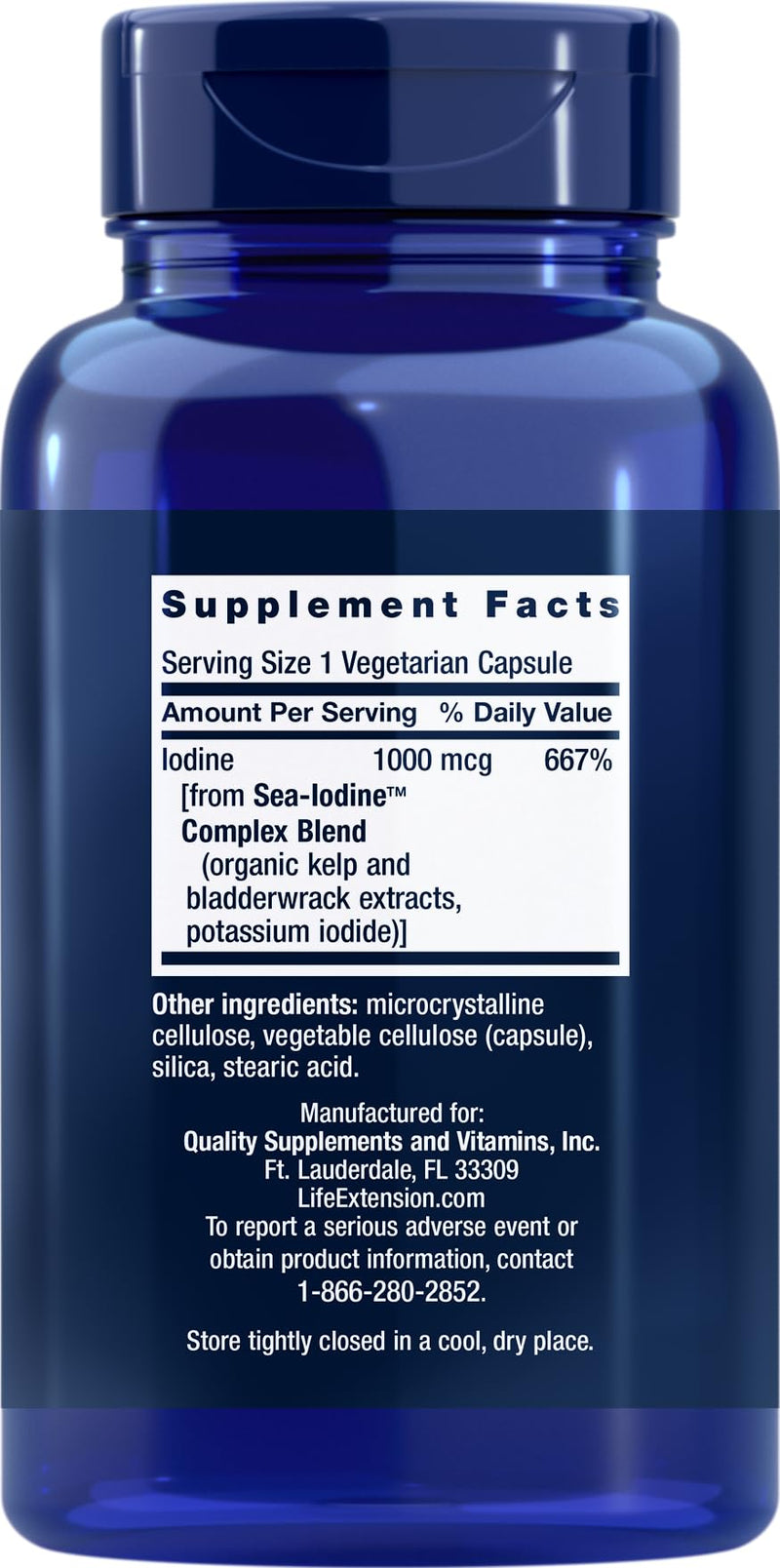 Life Extension Sea-Iodine Capsules, 1000 mcg, 150 Veg Caps, Natural Iodine Supplement from Kelp and Bladderwack - BeesActive Australia