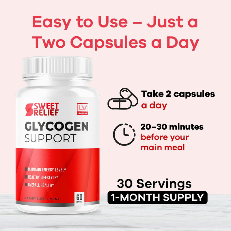 Sweet Relief Capsules - Official SweetRelief Advanced Premium Pills Supplement Support - Maximum Strength, All Natural Formula for Overall Health & Wellness Reviews, 60 Capsules for 1 Month