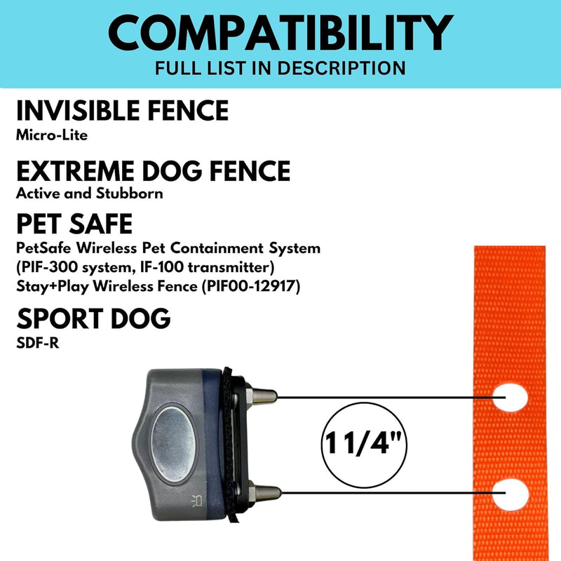 1" Nylon E Collar Replacement Strap - Shock Collar Replacement Collar, Fence Collar Replacement, Compatible with Pet Safe & Invisible Fence & Fits Most PetSafe Collars (1" Pink) 1 inch - BeesActive Australia