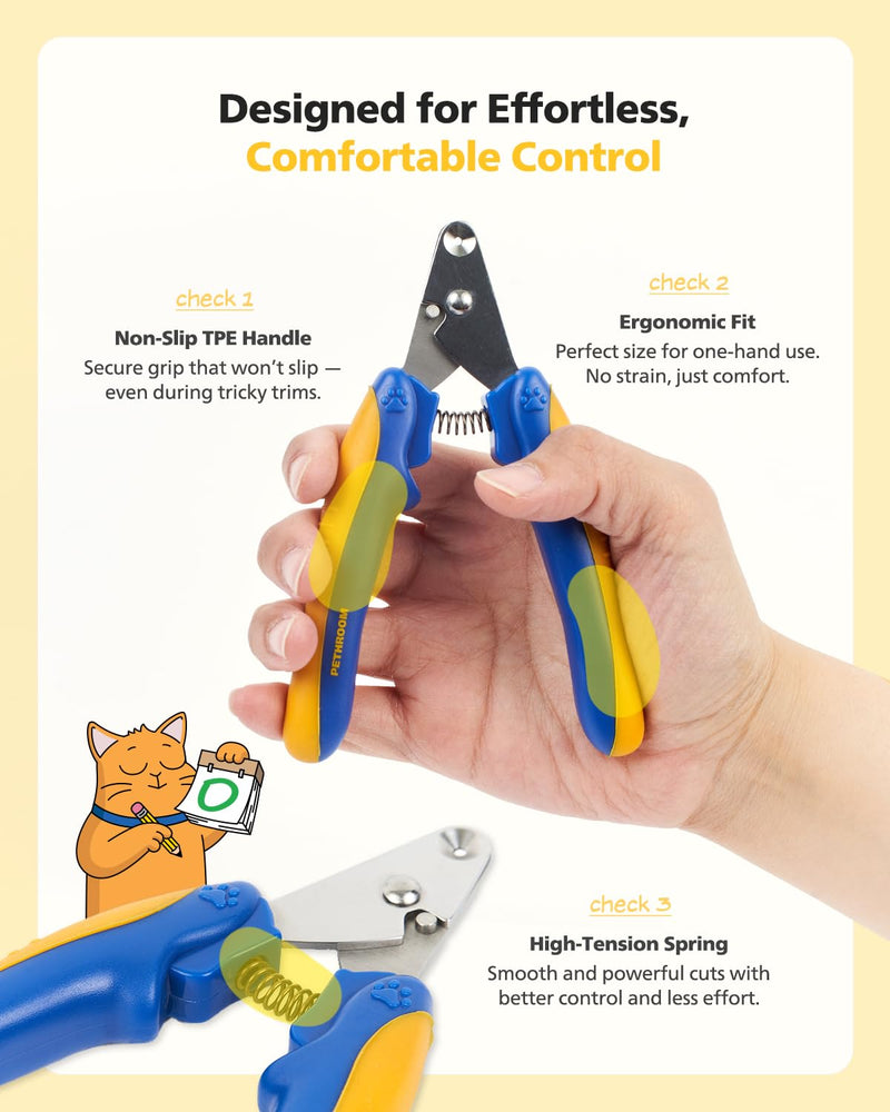 [PETHROOM] Bundle - Cat Paw Care Set | Lick Safe Paw Soother & Moisturizer for Dry, Cracked Paws | Cat Nail Clipper with Circular Cut Hole (2mm)