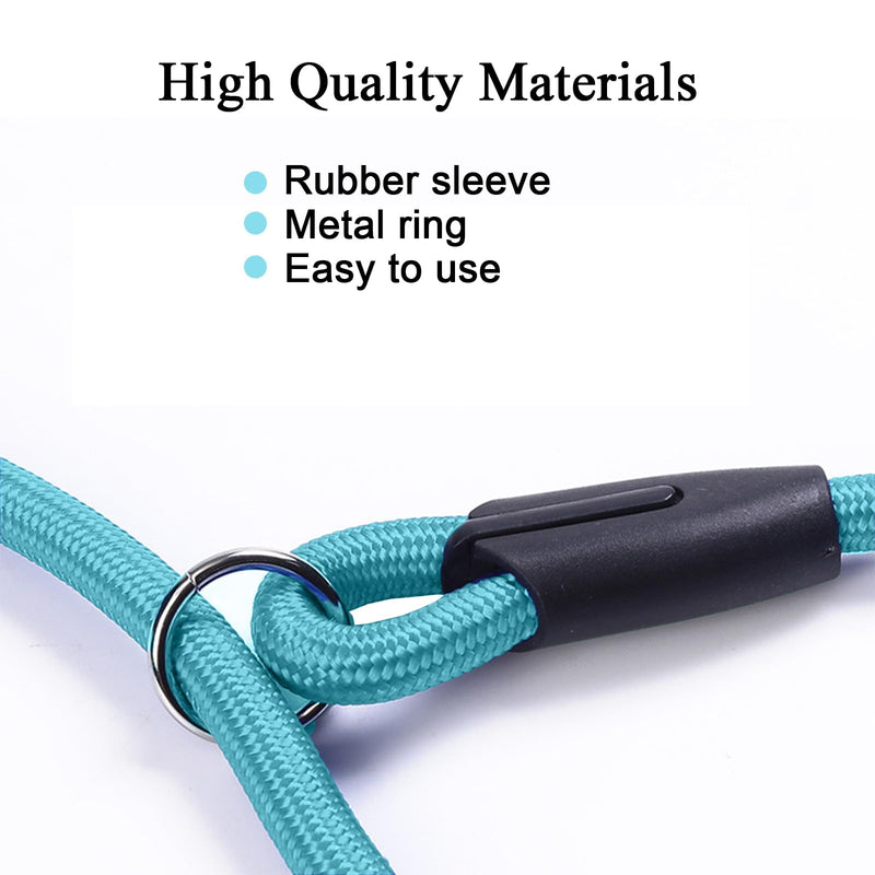Slip Lead Dog Leash 3Pcs Nylon Dog Slip Rope Leash 5FT Dog Training Leash Heavy Duty Rope Dog Leash No Pull Pet Training Leash for Large Medium Small Dog