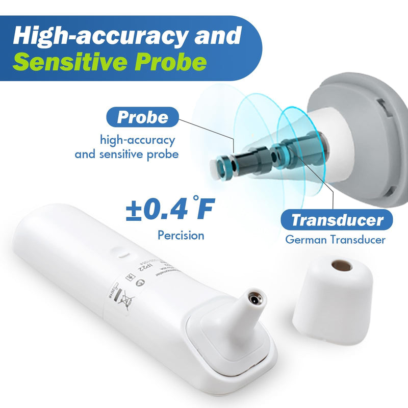 Elera Ear Thermometer for Kids, Baby Thermometer with Forehead and Ear Mode for Adults, Infant, Kids and Toddler, Touchless and 1 Second Reading with Fever Alarm and Mute Function, LCD - BeesActive Australia