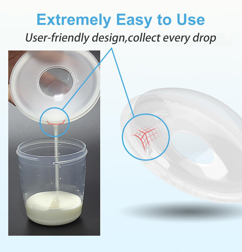 Milk Collector,2 Pack Reusable Breast Shells with Portable Box, Silicone Pad Milk Catcher for Sore Nipples During Milking or Breastfeeding, Collect Breastmilk Leaks for Nursing Moms (White) White - BeesActive Australia