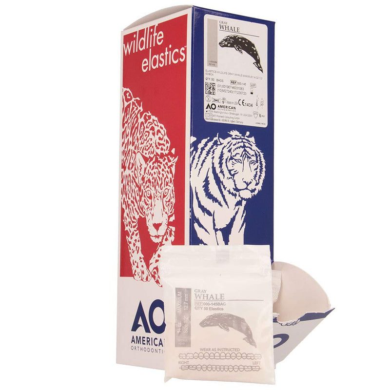 American Orthodontic Elastics, 1/2 in, 14 oz, Latex, Maximum, 2500 Count