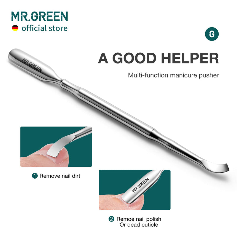 MR.GREEN Cuticle Nippers Nail Manicure Scissors Cuticle Clippers Trimmer Dead Skin Remover Stainless Steel Cutters Beauty Tool With Pusher (Mr-1028+Pusher) Mr-1028+pusher - BeesActive Australia