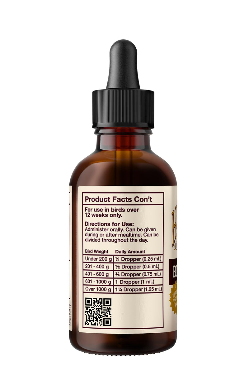 Organic Hemp Well Bird Hemp Oil – 2 Ounces. Parrot, Parakeet, Cockatiel and All Birds for Supporting Health, Feather Plucking, Destructive Behavior Reduction, Immune Support, and Relaxation. - BeesActive Australia