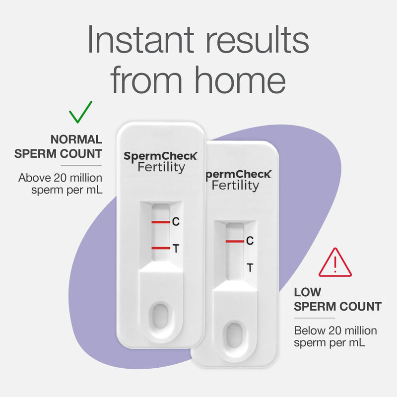 SpermCheck Fertility Sperm Count Test for Men, at Home Sperm Test, Easy to Read Results, Over 98% Accurate 1 Count (Pack of 1)