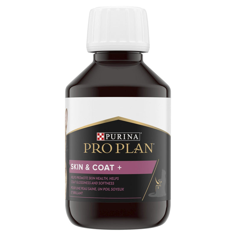 PRO PLAN Cat Skin and Coat Supplement | Skin health support, lustrous coat | with salmon oil, linseed oil, omega 3, omega 6, vitamin E | Adult and Senior cats | Oil 150 ml