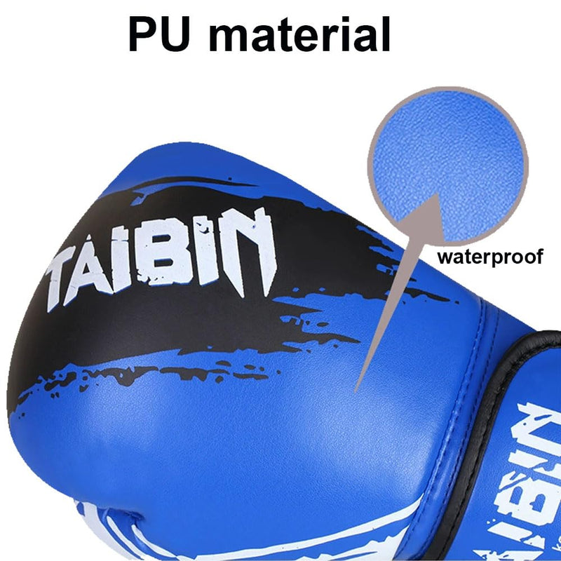 2-in-1 Boxing Gloves and Punching Mitts Set for Kids Youth,6 oz Kids Boxing Gloves and Boxing Pads,Boxing Training Equipment for Punching Bag,Kickboxing,Gift for Boys and Girls Blue