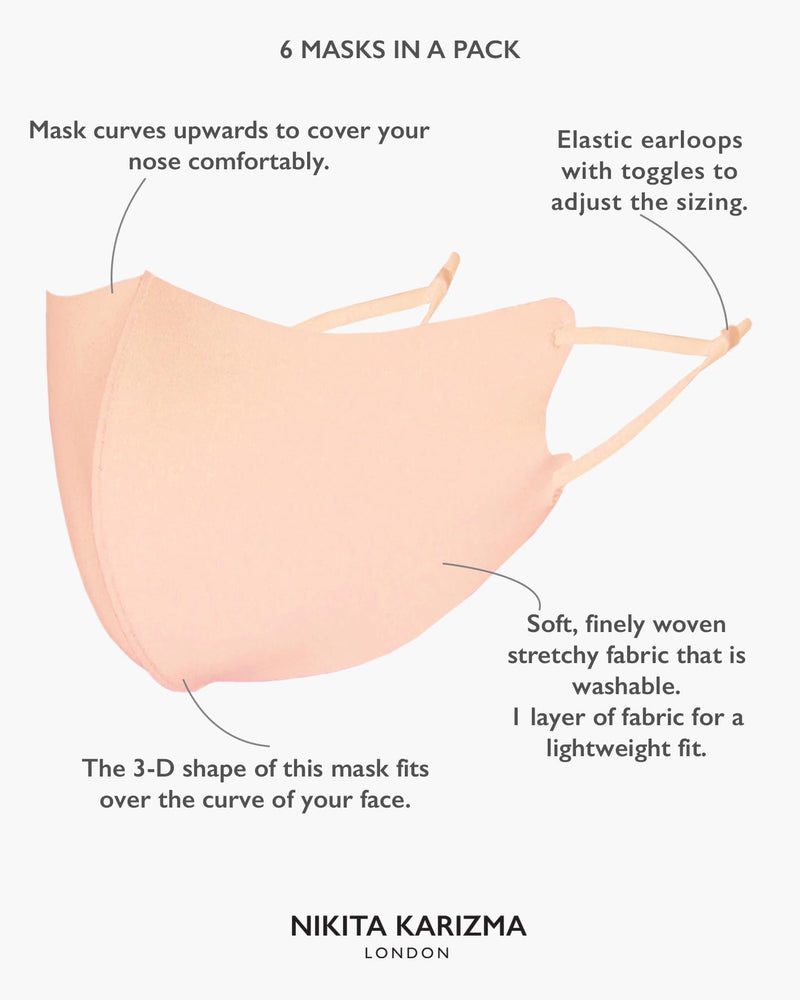 KARIZMA Face Wardrobe Cloth Face Mask. 6 Soft Masks Washable Fabric with Adjustable Ear Loops. ‚ÄòEarth Shades‚Äô Pack. Face Mask Reusable and Stretchy. Fabric Face Masks 6 Pieces Earth - BeesActive Australia
