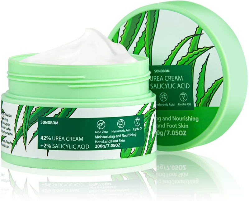 Urea Cream 42 Percent for Feet 7.0 Oz, 2% Salicylic Acid, Aloe Vera, Hyaluronic Acid , Deeply Moisturize Skin Cream For Dry Cracked Feet, Hands, Heels, Elbows, Nails, Knees, Intensive Moisturizes & - BeesActive Australia