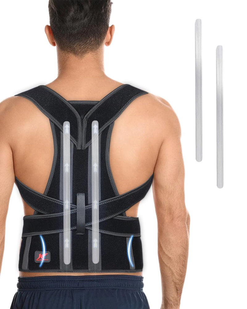 Hurmoya Back Brace Posture Corrector for Women and Men, Lower and Upper Back Pain Relief, Shoulder Straightener and Adjustable Full Back and Lumbar Support Medium Universal - BeesActive Australia