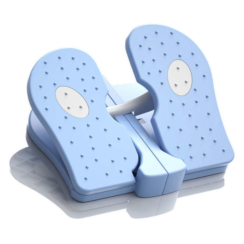 Compact Foot Stepper Machine, Quiet Folding Leg Workout Trainer, Anti Slip Mini Stepper Trainer, Reinforced Nylon Material, Lightweight Office Home Exercise Equipment, Convex One Size Light Blue