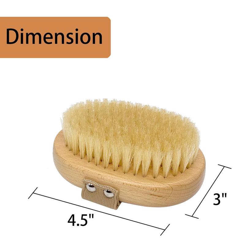 Soft Bristle Pet Brush - Natural Bristle Palm Brush for Short Haired Cats and Dogs with Elastic Band - BeesActive Australia