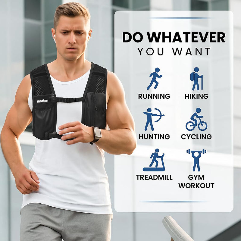 Running Hydration Vest for Men Women, Lightweight Reflective Hydration Backpack with 1.5L Water Bladder Bag for Hiking, Running, Cycling Black Regular Size + 1.5 ltr Water Bladder