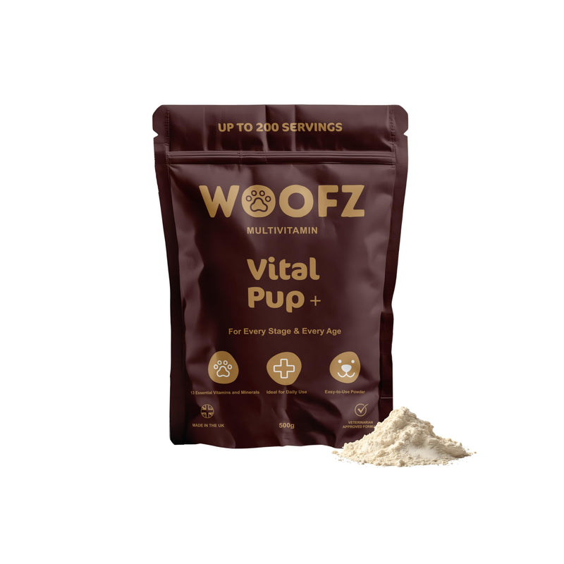 Vital Pup + Dog Multivitamin Powder, 13 Essential Vitamins & Minerals, Daily Wellness Formula, 500g, up to 200 Servings