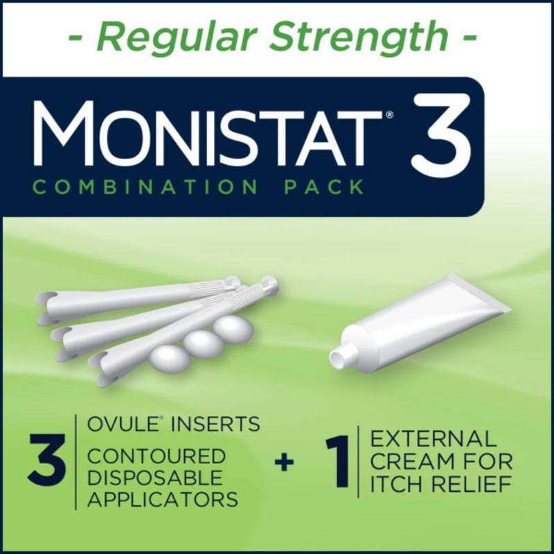 Monistat 3-Day Yeast Infection Treatment | Ovules + Itch Cream 7 Piece Set - BeesActive Australia