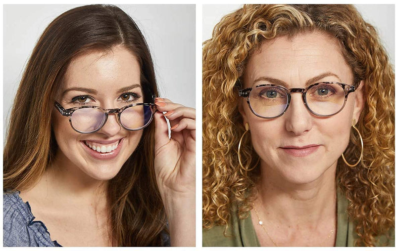 Readerest Blue Light Blocking Reading Glasses (Clear/Black, 1.75 Magnification) - Computer Eyeglasses With Thin Reflective Lens, Antiglare, Eye Strain, UV Protection, Stylish For Men And Women Clear/Black 1.75 x - BeesActive Australia