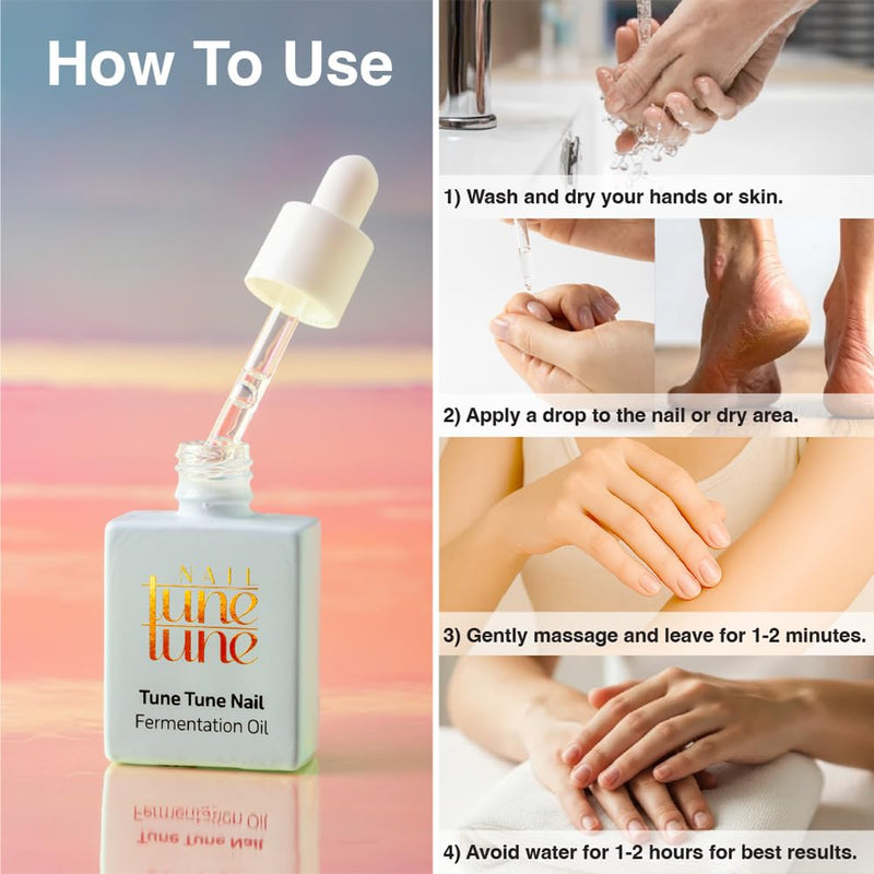 Fermented Nail Oil for Cuticle & Nail Repair | Vegan K-Beauty Serum with Herbal Extracts | Natural Strengthening & Moisturizing Formula for Brittle, Dry Nails | Nourishes, Smooths, Restores | 8ml 0.27 Fl Oz (Pack of 1)