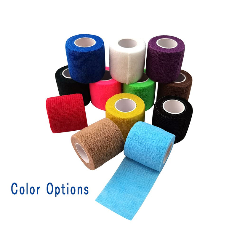 [24 Pack-1" x5Yards] MINGYUE Self Adhesive Bandage Wrap,Athletic Tape,Sports Tape,Wrist and Ankle Wrap Tape,Cohesive Bandage for Vet Tape(Skin Color) 24rolls Skin - BeesActive Australia