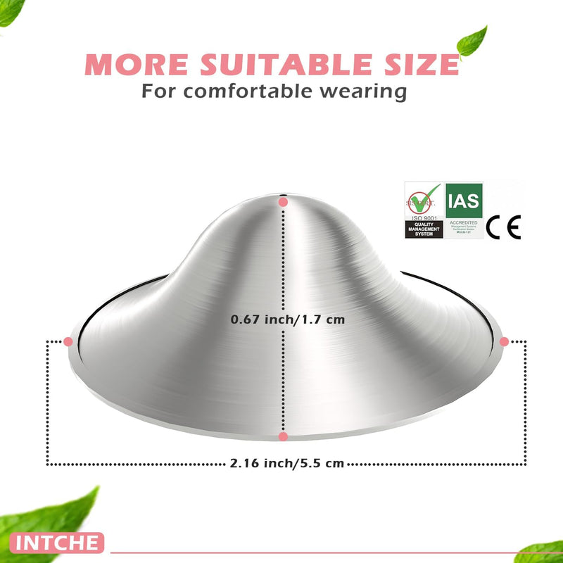 Silver Nursing Cups - Nipple Shields for Nursing Newborn - Soothe and Protect Your Nursing Nipples-Large - BeesActive Australia