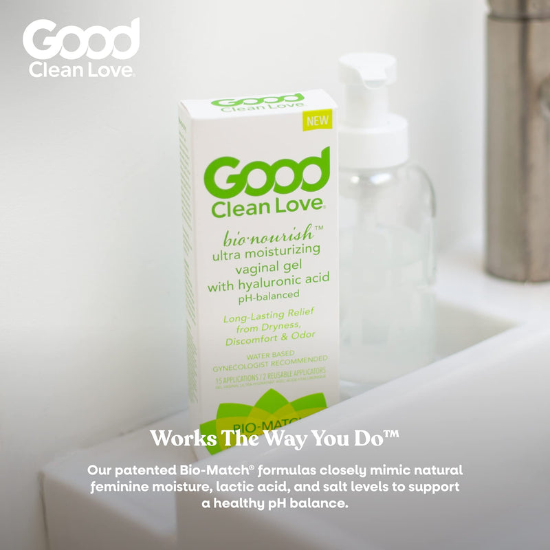 Good Clean Love BioNourish Ultra Moisturizing Vaginal Gel with Hyaluronic Acid, pH-Balanced & Water-Based, Long Lasting Relief from Dryness & Discomfort for Women, 2 Oz 2 Fl Oz (Pack of 1) - BeesActive Australia