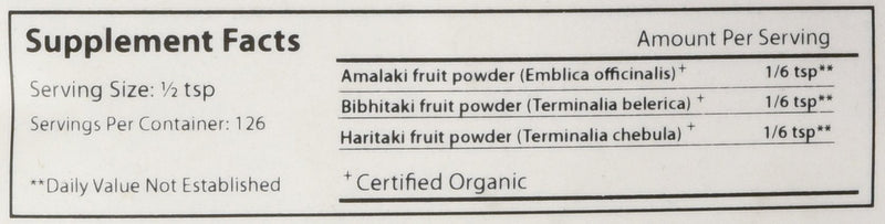 Banyan Botanicals Triphala Powder- Certified Organic 8 Ounce (Pack of 1) - BeesActive Australia