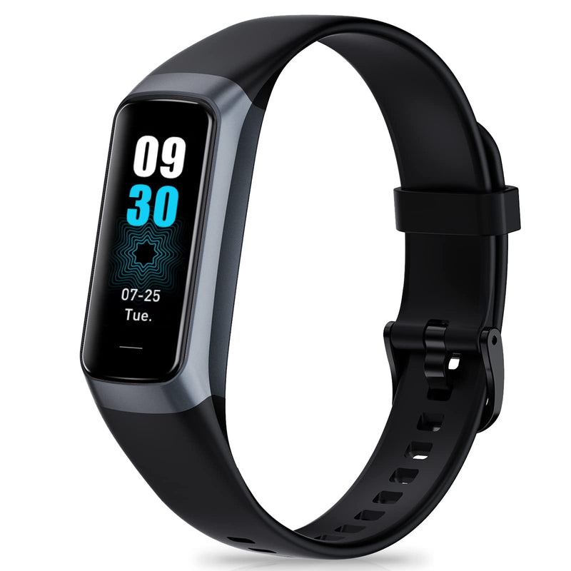Fitness Tracker with Step Counter/Calories/Stopwatch, Activity Tracker, Health Tracker with Heart Rate Monitor, Sleep Tracker,1.10''AMOLED Touch Color Screen, Pedometer Watch for Women Men Black - BeesActive Australia