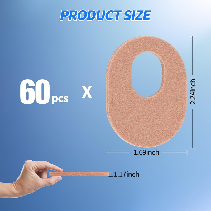 60 Pack Callus Pads，Soft Felt Callus Cushion Pads for Relief Foot Pressure and Heel Pain,Hollow Design Self-Adhesive Foot Callus Pads 60 Pack - BeesActive Australia