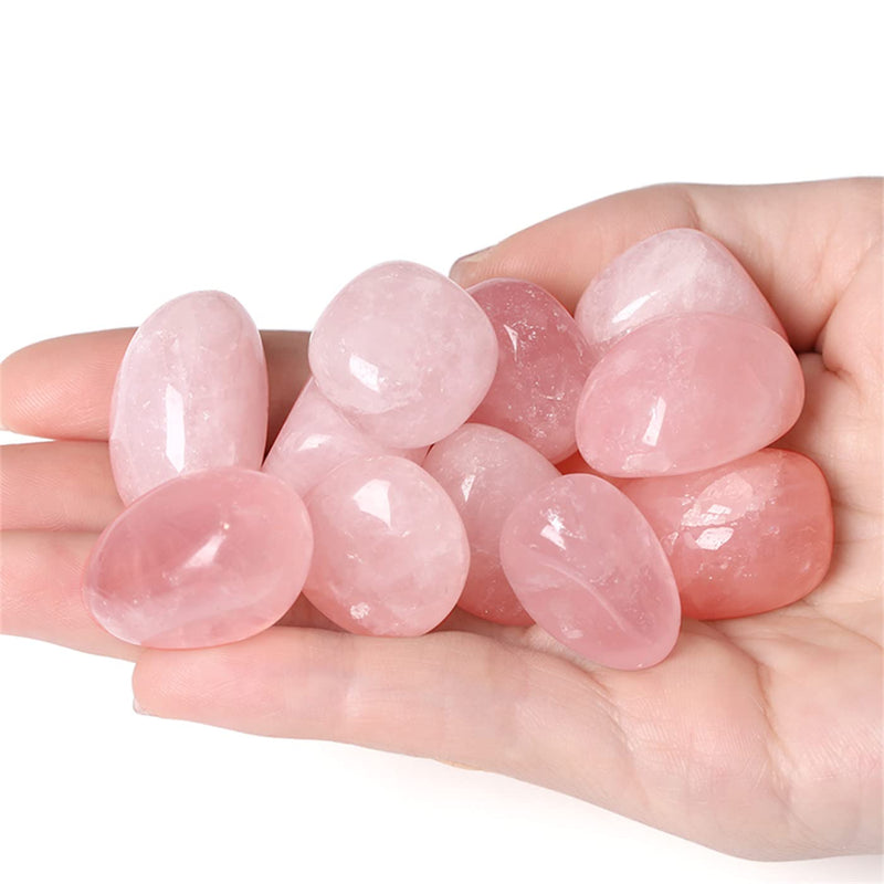 Rose Quartz Tumbled Polished Natural Healing Crystals Stones Bulk Rocks Stones Crystal for Energy Reiki Tumbling Cabbing Balancing Decoration Gemstones Crystal Healing Meditation Therapy Gift 100g Rose Quartz