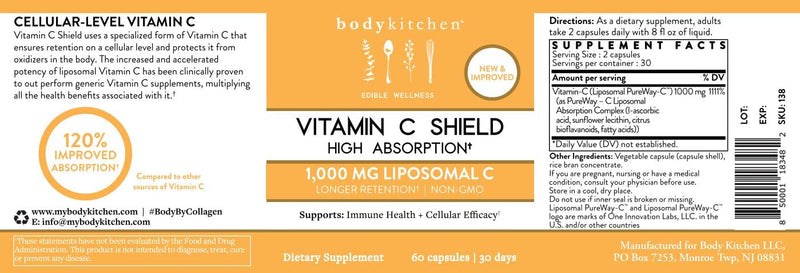 Body Kitchen Liposomal Vitamin C Shield PureWay-C 1000mg Supplement