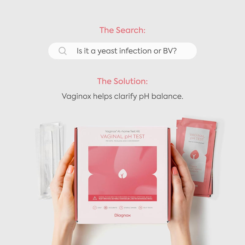 Vaginal pH Test Kit - Yeast Infection Test & BV Test Strips for Women - Clinical Grade, Accurate and Quick Results in 30 Seconds - 10 Self Tests 10 Count (Pack of 1)