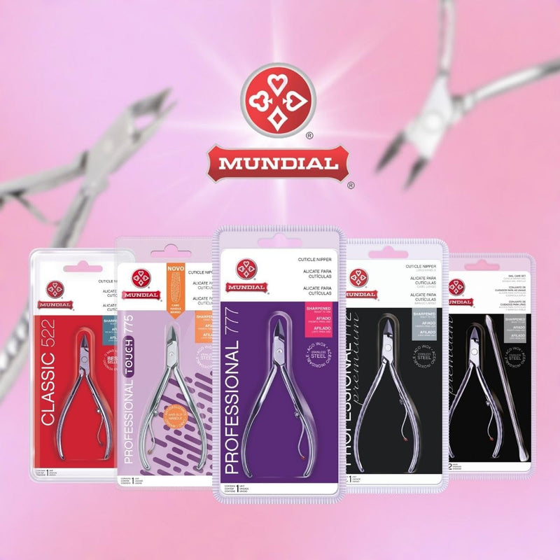 Professional Cuticle Nipper Mundial 772 PR - Brazilian Manicure Quality Long Handle Stainless Steel Trimmer Cutter for Fingernails and Toenails 1 Count (Pack of 1) - BeesActive Australia