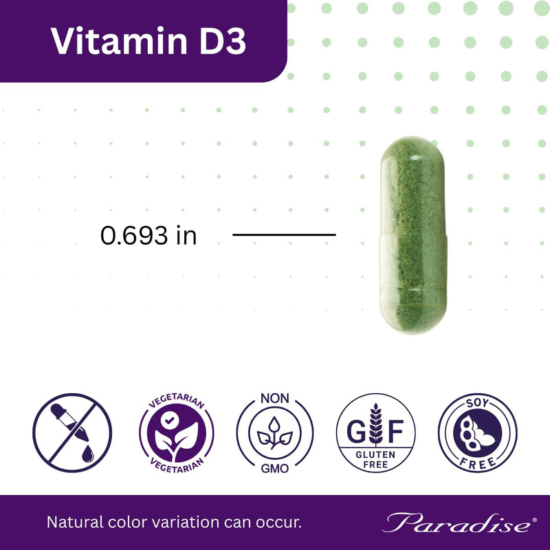 Paradise Herbs Earth's Blend Vitamin D3, 90 Vegetarian Capsules | Superfoods base with probiotics, organic alkalizing greens, veggies and berries in a dietary supplement formula 90 Count (Pack of 1)