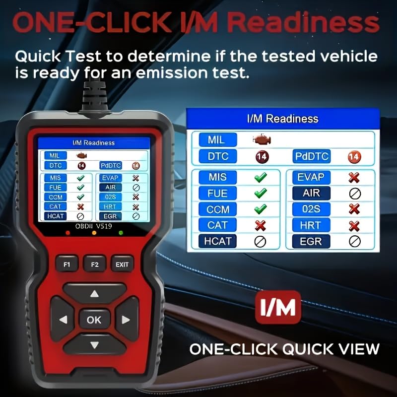 V519 OBD2 Scanner Diagnostic Tool, Car Code Reader with 35,901 Built-in DTC Lookup, Check Engine Light Reader, Live Data, I/M Readiness, Battery Voltage Test, for 1996+ Vehicles - BeesActive Australia