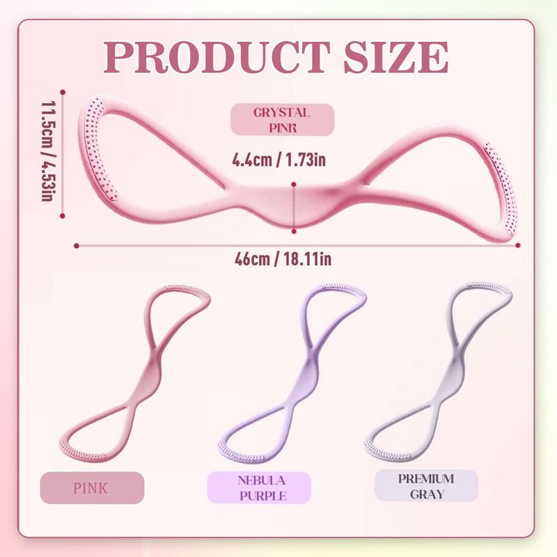 Figure 8 Resistance Band for Women, 8 Shaped Resistance Band with Handle for Arms Working Out, Exercise Bands for Shoulder, Back, Legs, Yoga Pulling Rope, Elastic Stretch Bands 15+25+35LB - BeesActive Australia