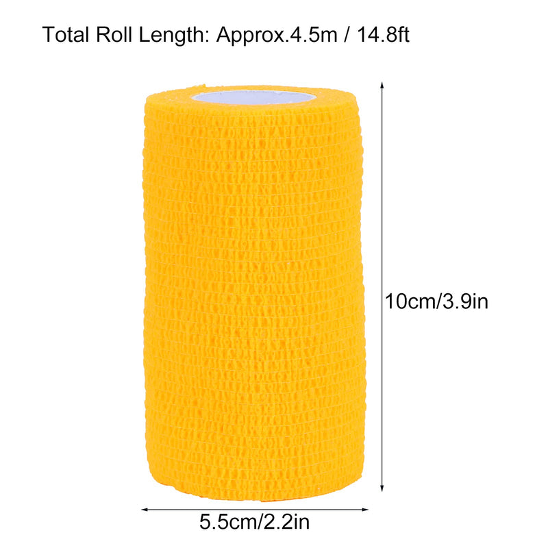 Yellow Non-Woven Cow Hoof Repair Bandage, Cohesive Tape Wrap for Pasture Farm Cattle Hoof Vet Wrap Trimming Supplies - BeesActive Australia