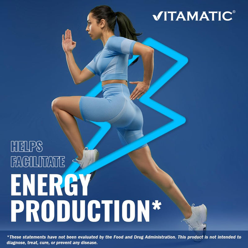 Vitamatic Vitamin B12 1000 mcg Fast Dissolve Tablets – Natural Berry Flavor – 365 Tablets per Bottle - 2 Bottles – Supports Energy Metabolism & Nervous System Health