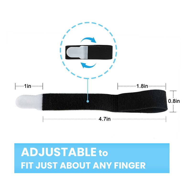 Finger Buddy Wraps, 10 PCS Finger Loops Tapes for Broken, Jammed, Swollen or Dislocated Joint, Splints Brace for Pinky Ring Middle Index, Toe Strap Bandage
