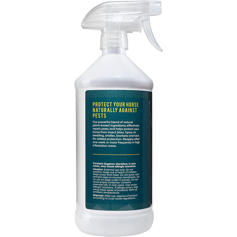 Fly and Tick Horse Spray, Helps Repel Mosquitoes, Horseflies & Ticks, 100% Plant-Based Active Ingredients, 32 Fl. Oz. Spray Bottle - PawsPlanet Australia
