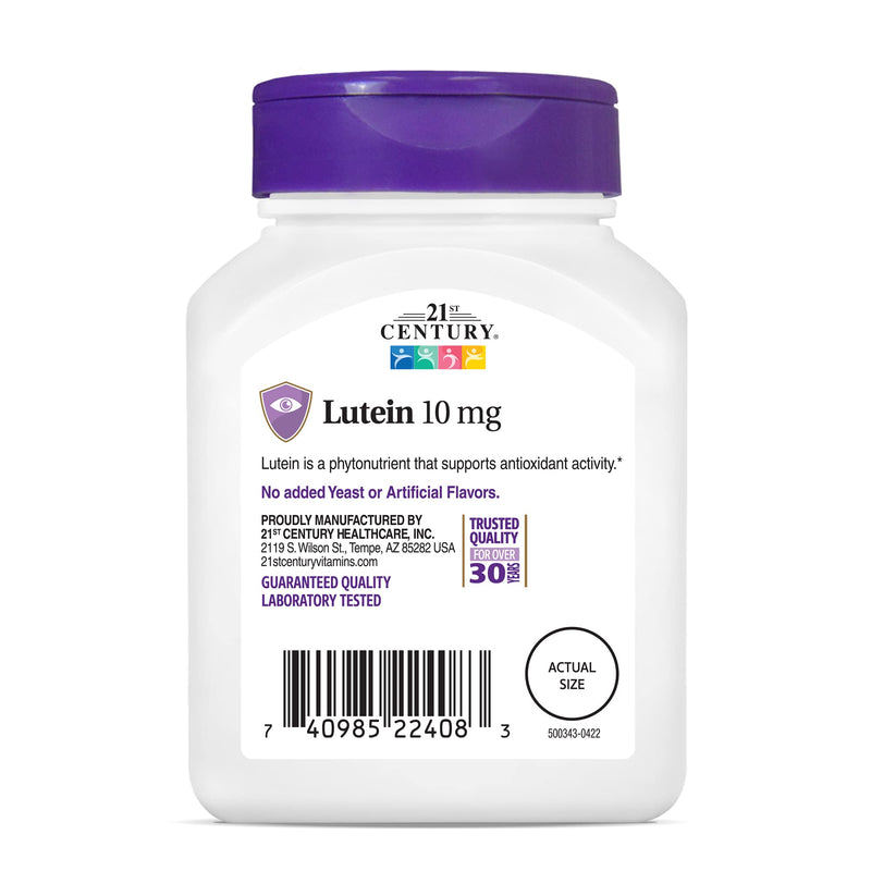 21st Century Lutein 10 mg Tablets, 60 Count (Pack of 2) 60 Count (Pack of 2)