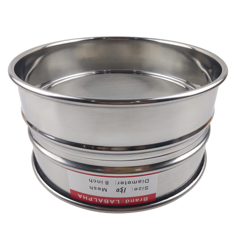 LABALPHA 300 Mesh Lab Sieves, #300 Mesh Test Sieve, 8'' Diameter, 304 Stainless Steel Wire Cloth (0.054mm) 300 mesh (0.054mm) - BeesActive Australia