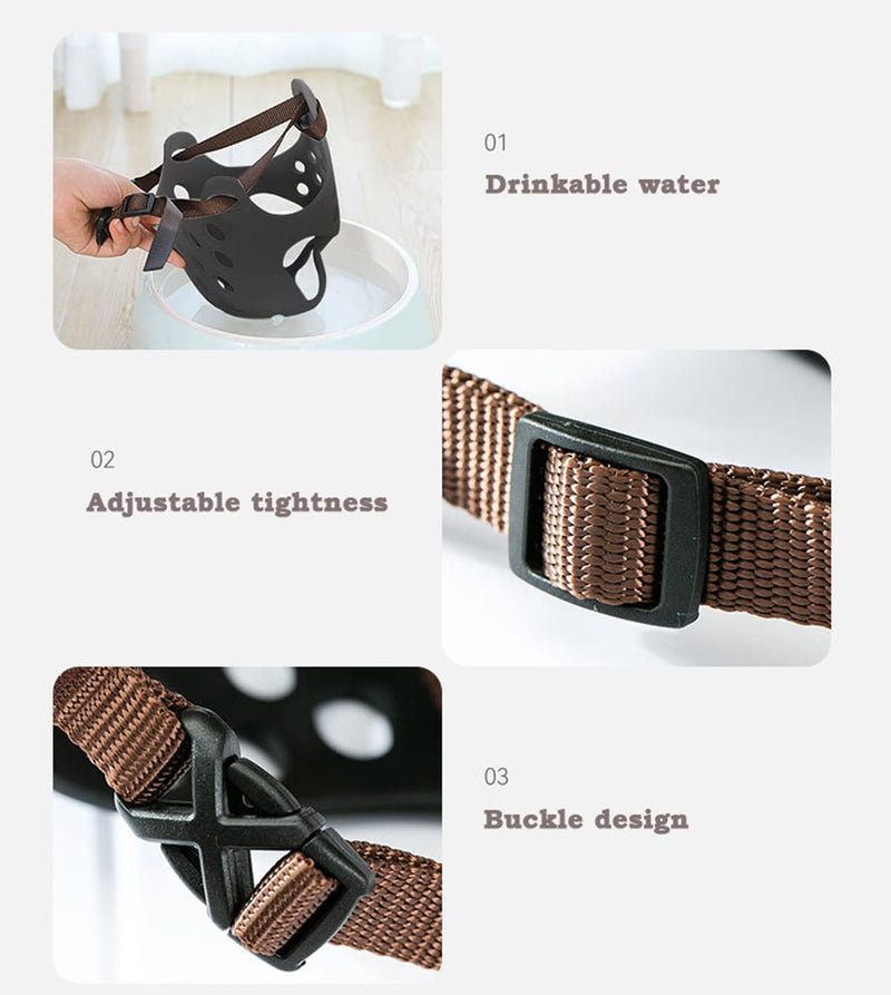 Muzzle with short snout-French Bulldog-adjustable-anti-bite, anti-bark L - BeesActive Australia