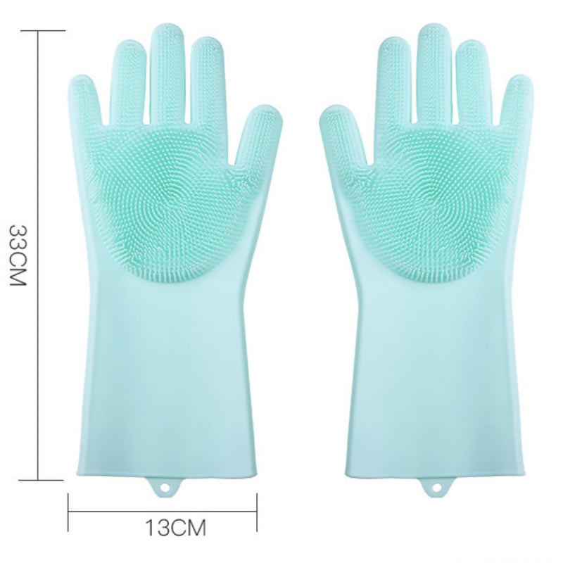 Premium silicone grooming glove for dogs and cats - soft nubs for gentle massage and thorough cleaning when bathing - ideal for grooming and hair removal (grey) grey - BeesActive Australia