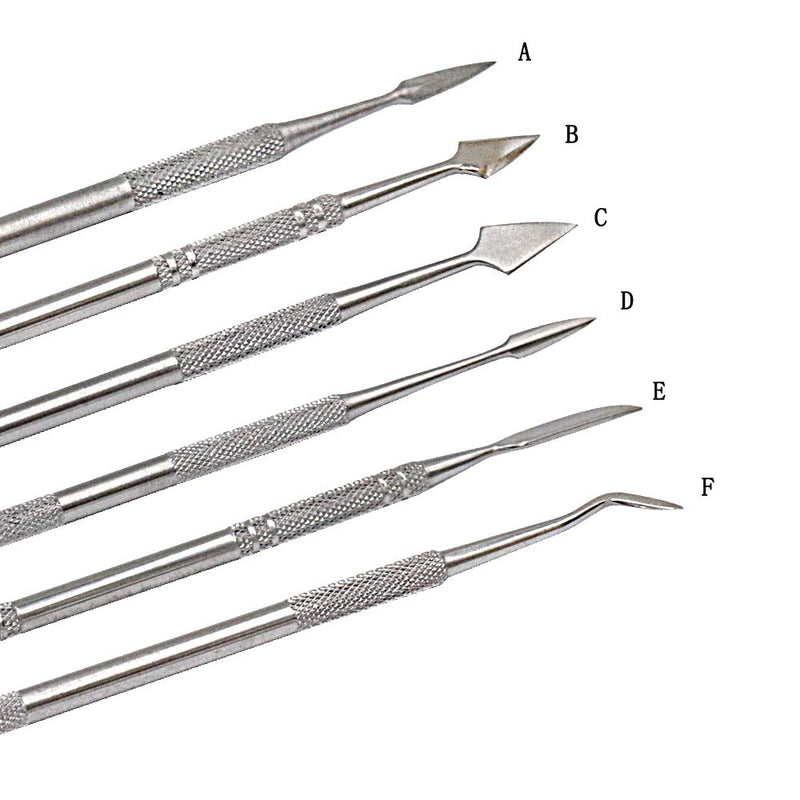 Wax Carvers Set Double Ended Dental Wax Modeling Sculpting Tools Dental Picks Polymer Pottery Clay Carving Tool Stainless Steel 12 Pieces